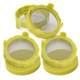 ABS Sprout Lid with Stainless Steel Screen for Wide Mouth Mason Jars - Front View