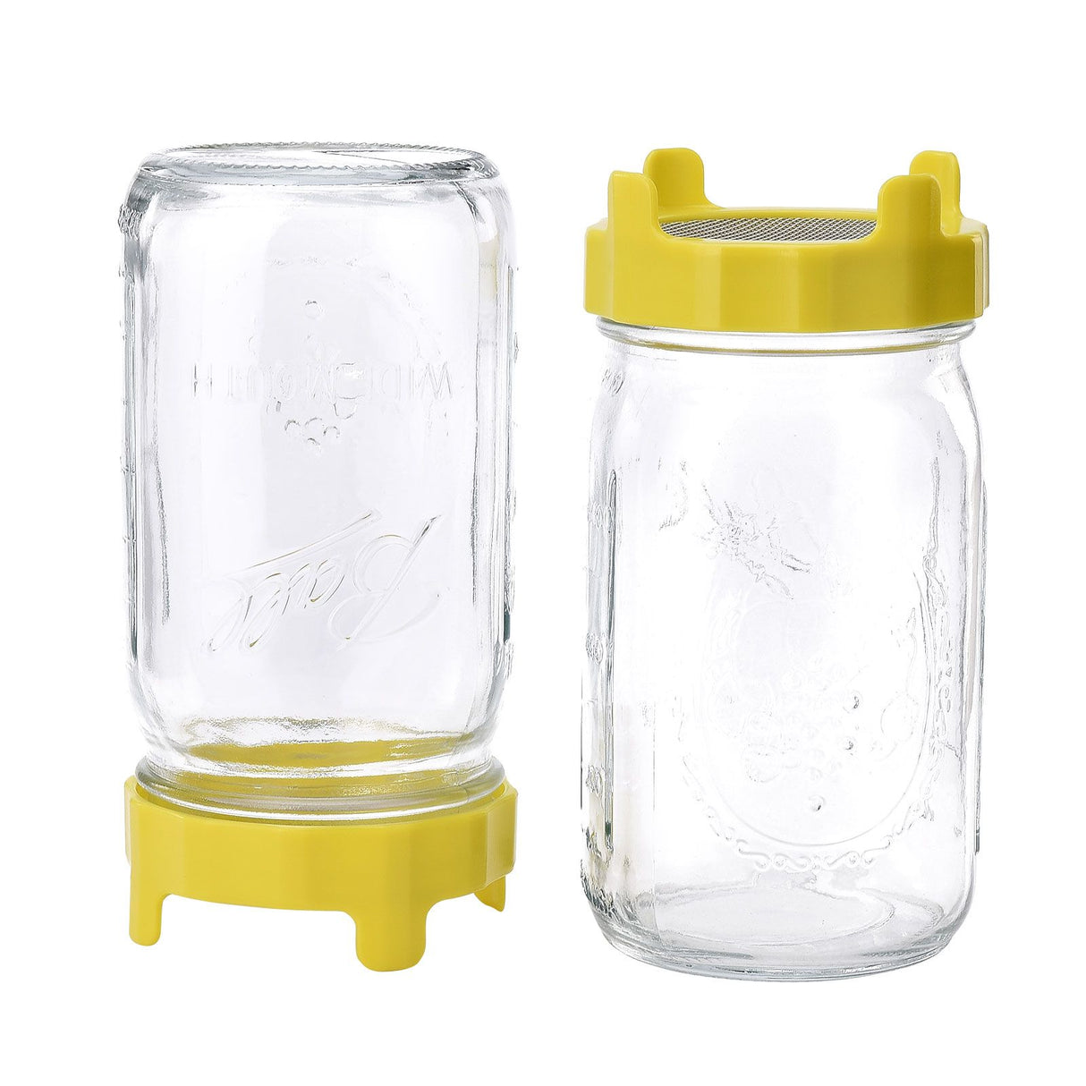 ABS Sprout Lid with Stainless Steel Screen for Wide Mouth Mason Jars