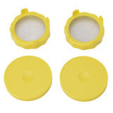ABS Sprout Lid with Stainless Steel Screen for Wide Mouth Mason Jars - 45-Degree Angle