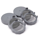 ABS Sprout Lid with Stainless Steel Screen for Wide Mouth Mason Jars - Front View