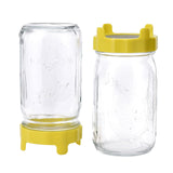ABS Sprout Lid with Stainless Steel Screen for Wide Mouth Mason Jars - Side View