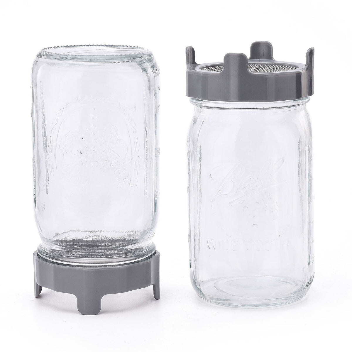 ABS Sprout Lid with Stainless Steel Screen for Wide Mouth Mason Jars