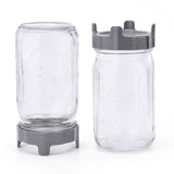 ABS Sprout Lid with Stainless Steel Screen for Wide Mouth Mason Jars - Rear View