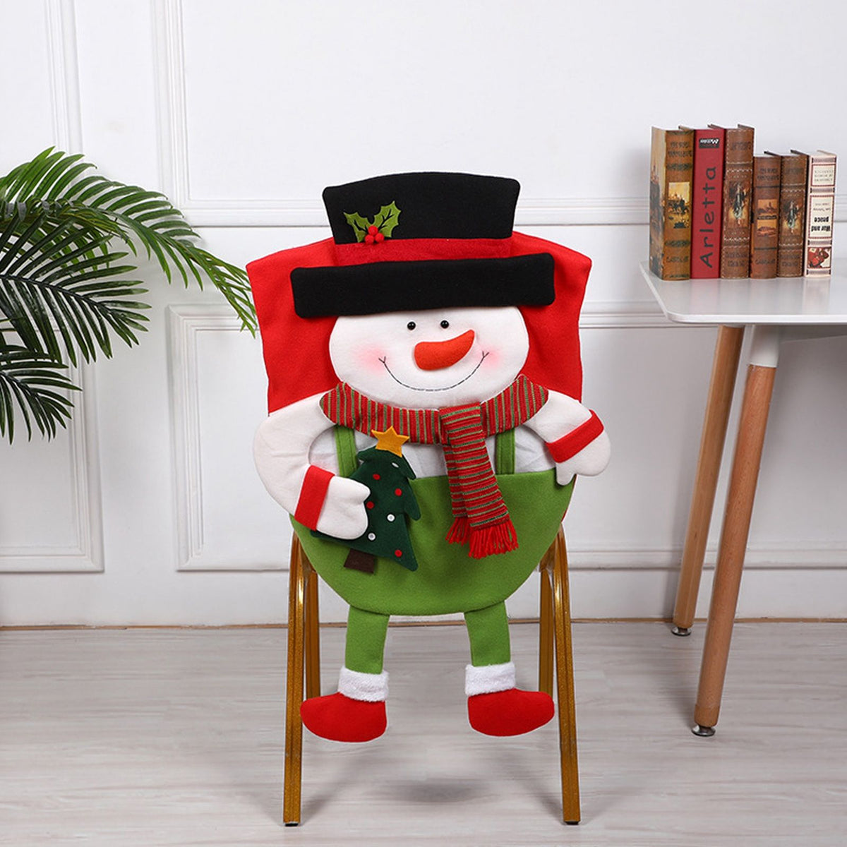 Christmas Decoration Chair Festival Cover Chair Cover Ornament Dinner Decor