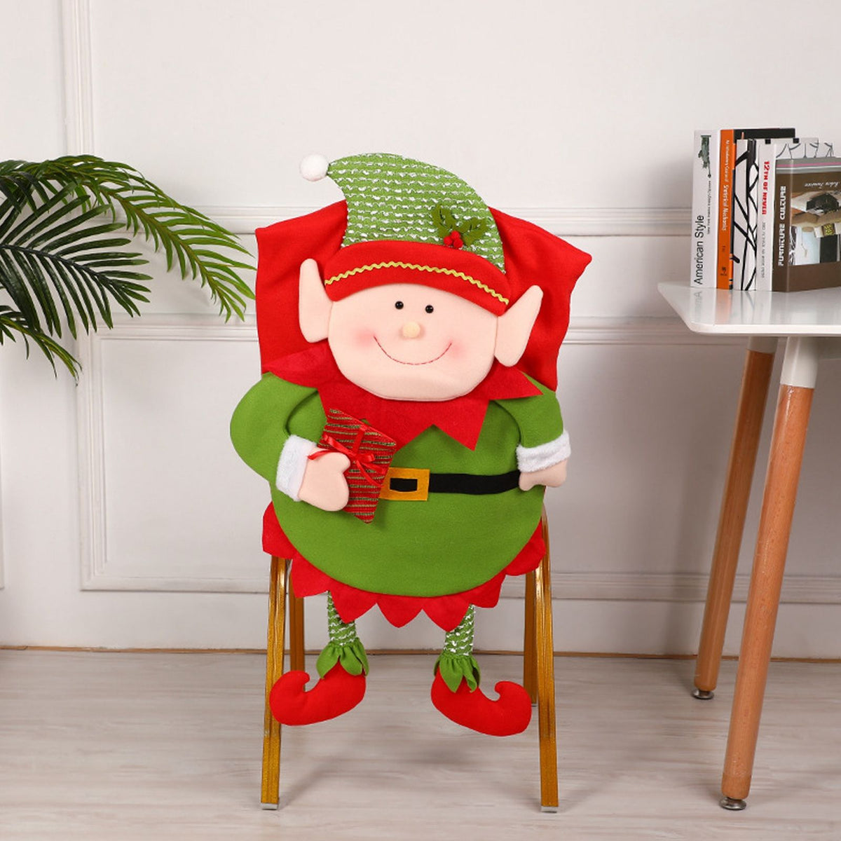 Christmas Decoration Chair Festival Cover Chair Cover Ornament Dinner Decor