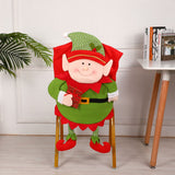 Christmas Decoration Chair Festival Cover Chair Cover Ornament Dinner Decor