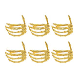Wine Tableware Halloween Napkin Buckle Ghost Hand Napkin Ring Alloy Napkin Ring Black
