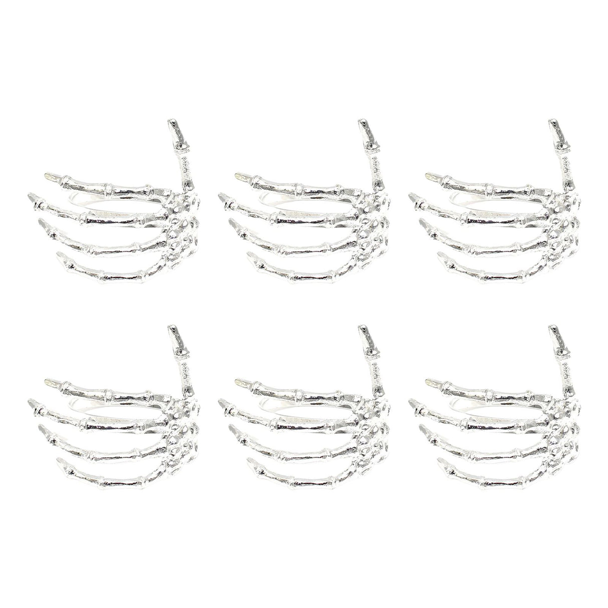 Wine Tableware Halloween Napkin Buckle Ghost Hand Napkin Ring Alloy Napkin Ring Silver