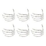 Wine Tableware Halloween Napkin Buckle Ghost Hand Napkin Ring Alloy Napkin Ring Silver