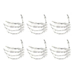 Wine Tableware Halloween Napkin Buckle Ghost Hand Napkin Ring Alloy Napkin Ring Silver