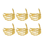 Wine Tableware Halloween Napkin Buckle Ghost Hand Napkin Ring Alloy Napkin Ring Silver