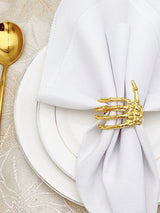 Wine Tableware Halloween Napkin Buckle Ghost Hand Napkin Ring Alloy Napkin Ring Silver - Close-Up Angle