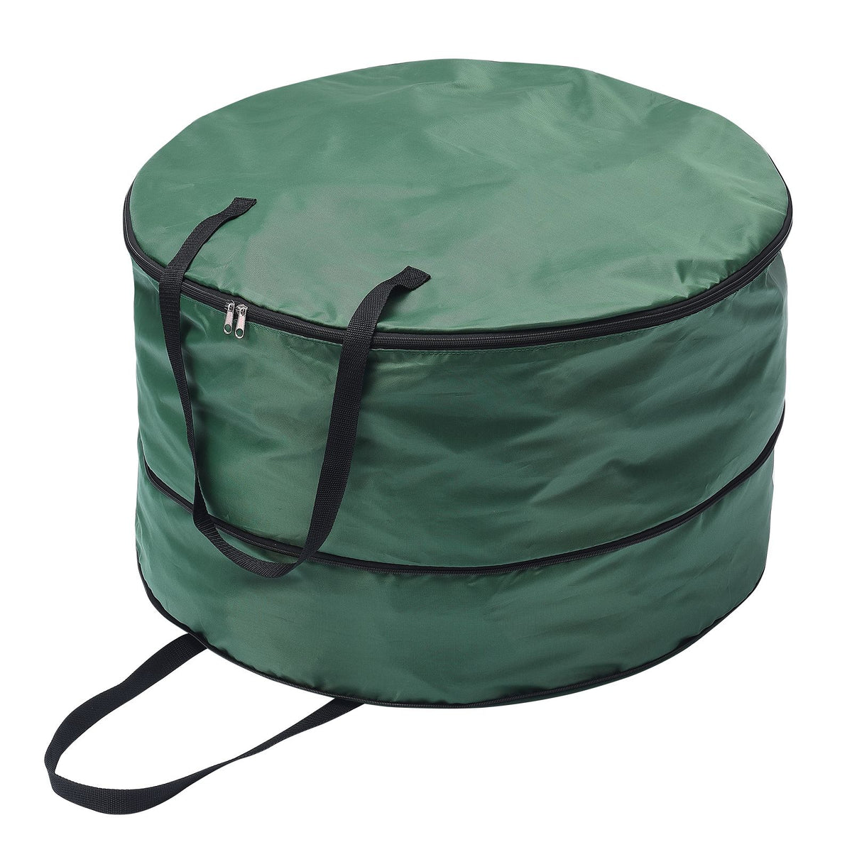 Storage Bag Durable Nylon Waterproof Tearproof Lightweight Portable Dual Zippers Christmas Wreath Storage Bag
