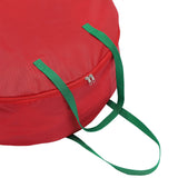 Storage Bag Durable Nylon Waterproof Tearproof Lightweight Portable Dual Zippers Christmas Wreath Storage Bag
