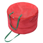 Storage Bag Durable Nylon Waterproof Tearproof Lightweight Portable Dual Zippers Christmas Wreath Storage Bag, Storage