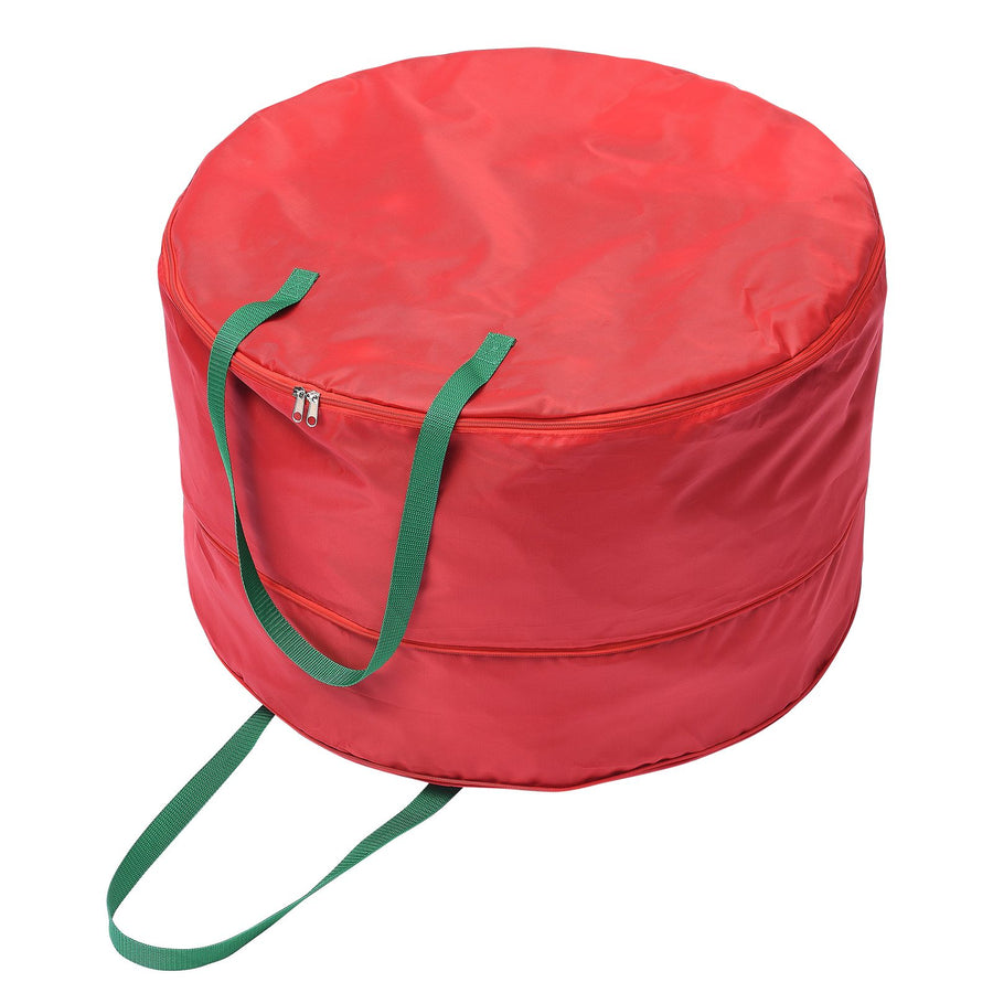 Storage Bag Durable Nylon Waterproof Tearproof Lightweight Portable Dual Zippers Christmas Wreath Storage Bag, Storage
