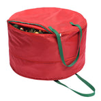 Storage Bag Durable Nylon Waterproof Tearproof Lightweight Portable Dual Zippers Christmas Wreath Storage Bag, Waterproof