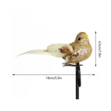 Imitation Feather Bird Multipurpose Fade Resistant Fake Feather Bird Ornament for Flowers Handicrafts Fairy Garden - Side View