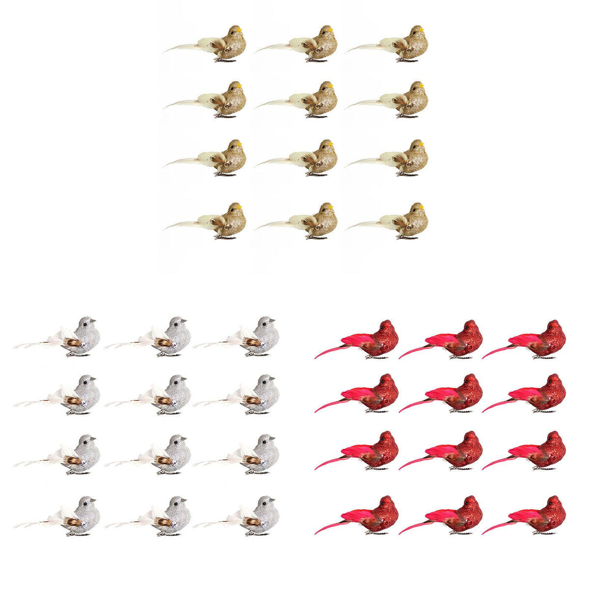 Imitation Feather Bird Multipurpose Fade Resistant Fake Feather Bird Ornament for Flowers Handicrafts Fairy Garden