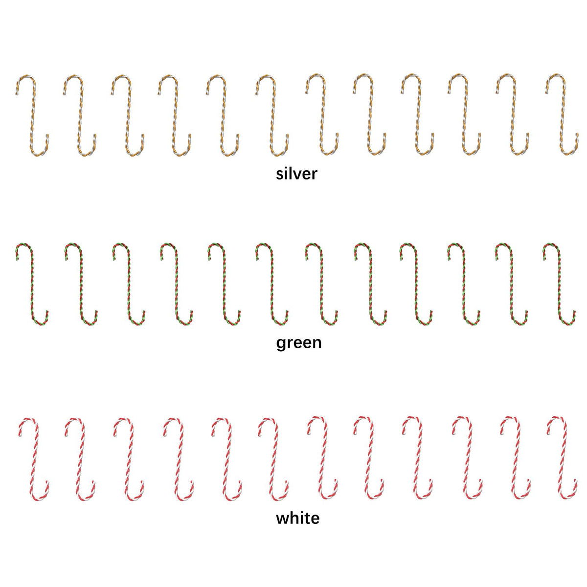 S Shaped Christmas Ornament Hooks Metal Unique Exquisite Decorative Christmas Ornament Hooks Hangers