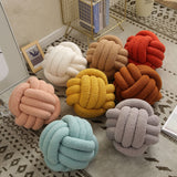Knot Pillow Exquisite Soft Warm Beautiful Knotted Plush Pillow for Home Car Office Decoration - Side View