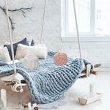 Knot Pillow Exquisite Soft Warm Beautiful Knotted Plush Pillow for Home Car Office Decoration - 45-Degree Angle