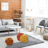 Knot Pillow Exquisite Soft Warm Beautiful Knotted Plush Pillow for Home Car Office Decoration - Rear View