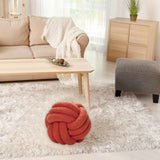 Knot Pillow Exquisite Soft Warm Beautiful Knotted Plush Pillow for Home Car Office Decoration - Close-Up Angle