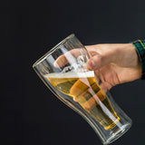Beer Glass Double Wall Keep Beer Cold Beautiful Unique Insulated Beer Glasses for Home Bar
