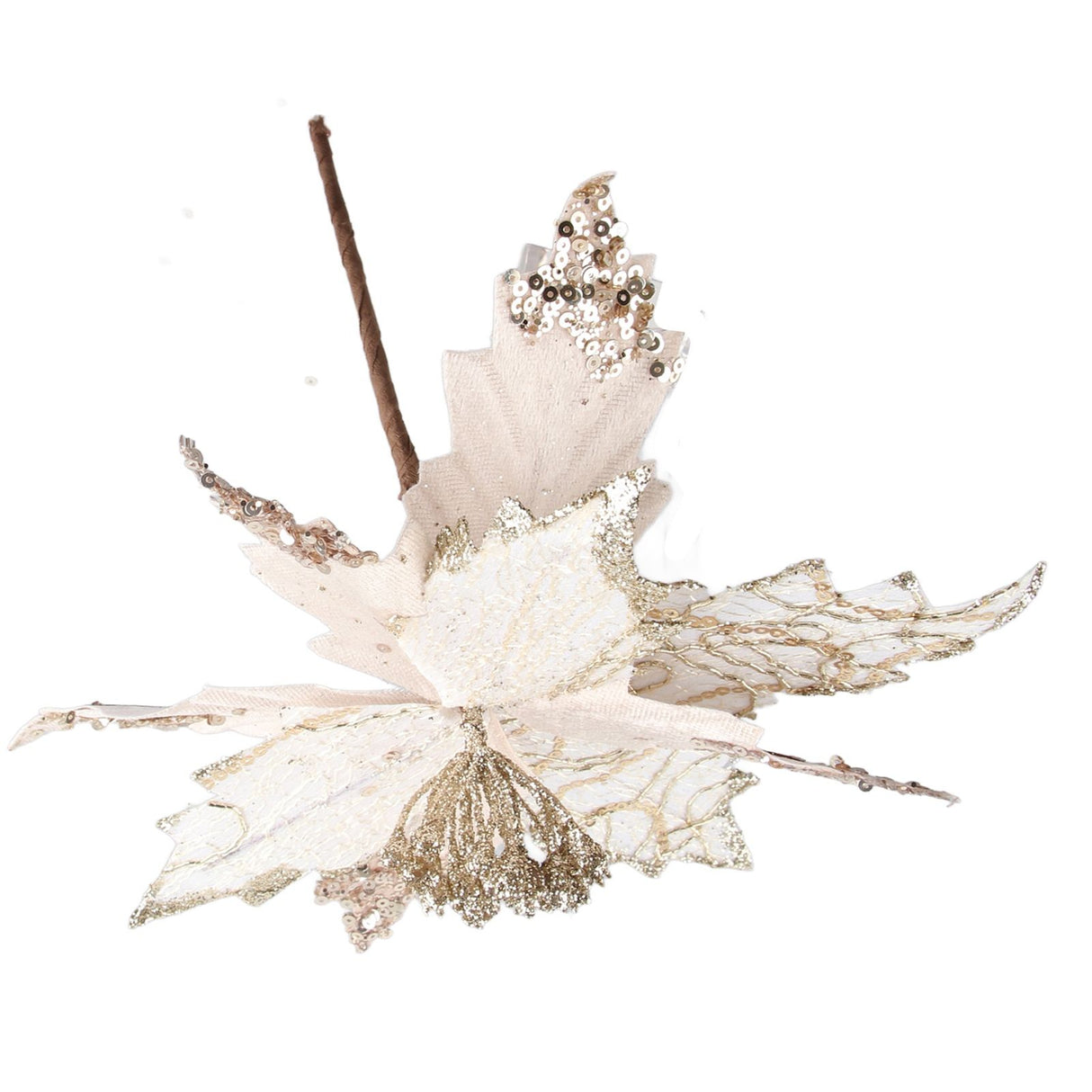 Christmas Flower Simulation Christmas Tree Decoration Christmas Glitter Flower
