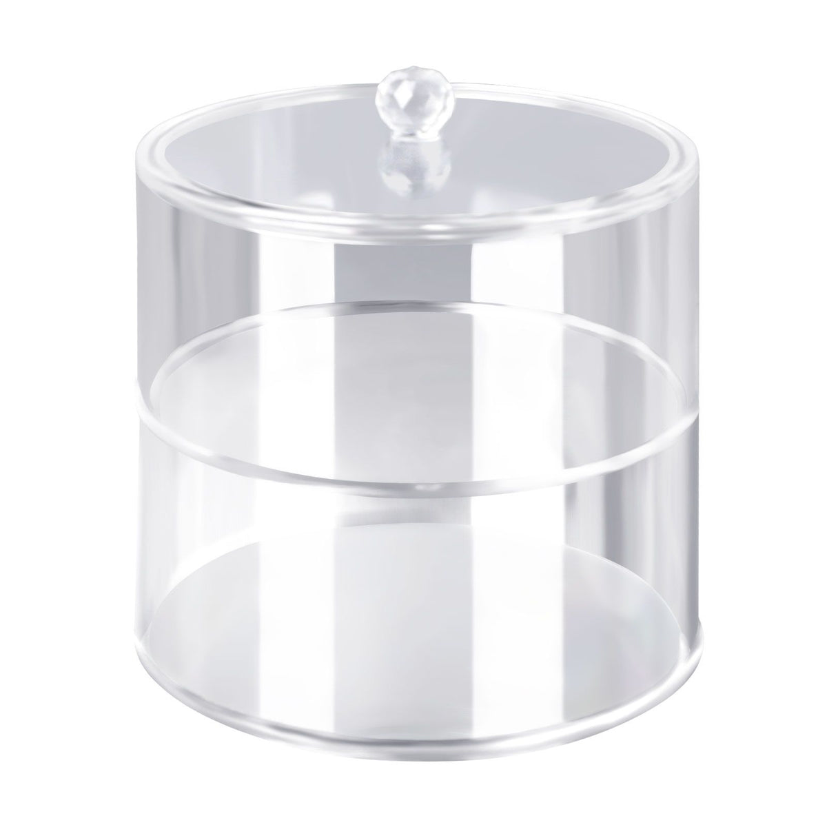 Acrylic Belt Organizer 2 Tiers Transparent 5.5in Diameter Strong Light Belt Display Case