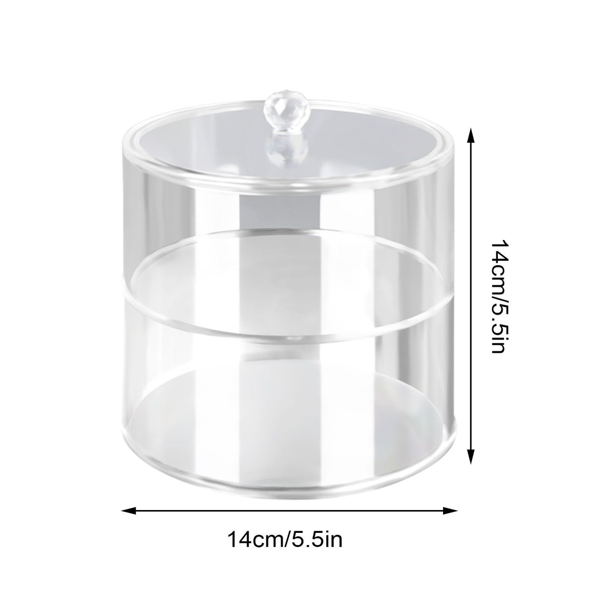 Acrylic Belt Organizer 2 Tiers Transparent 5.5in Diameter Strong Light Belt Display Case