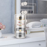 Acrylic Belt Organizer 2 Tiers Transparent 5.5in Diameter Strong Light Belt Display Case