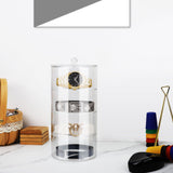 Acrylic Belt Organizer 2 Tiers Transparent 5.5in Diameter Strong Light Belt Display Case