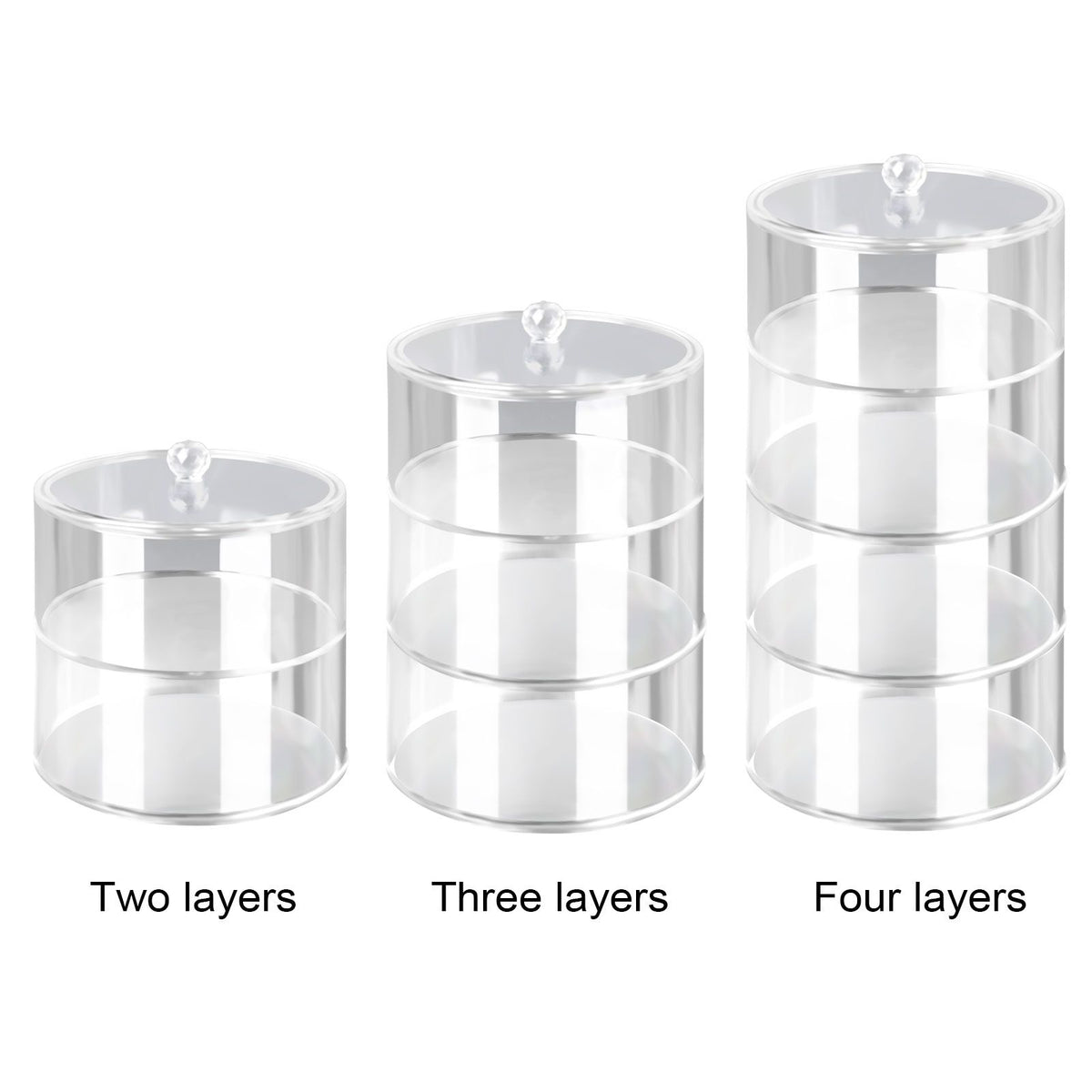 Acrylic Belt Organizer 2 Tiers Transparent 5.5in Diameter Strong Light Belt Display Case