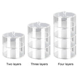 Acrylic Belt Organizer 2 Tiers Transparent 5.5in Diameter Strong Light Belt Display Case