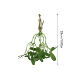 Artificial Mistletoe Leaves Christmas Decoration - Top-Down View