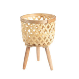 Plant Stand Basket Handwoven Basket Flower Plant Holder Rattan Plant Stand