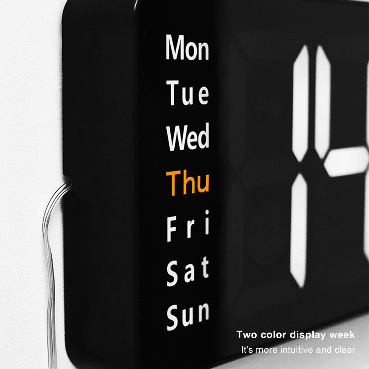 Large Screen Function Display Clock Living Room Wall Hanging Clock LED Display Remote Control Clock