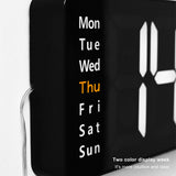 Large Screen Function Display Clock Living Room Wall Hanging Clock LED Display Remote Control Clock
