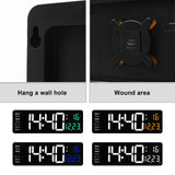 Large Screen Function Display Clock Living Room Wall Hanging Clock LED Display Remote Control Clock - Side View