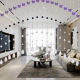 Butterfly Crystal Bead Curtain Living Room Entrance Partition Curtain Water Drop Pendant Hanging Curtain - Side View