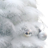Feather Christmas Tree with Lamp String Artificial Christmas Tree Decoration Simulated Desktop Ornaments for Christmas Home