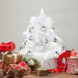 Feather Christmas Tree with Lamp String Artificial Christmas Tree Decoration Simulated Desktop Ornaments for Christmas Home
