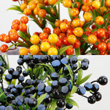 Christmas Berry Branches 3 Forks Simulation Foam Berry Picks Home Decoration