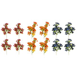Christmas Berry Branches 3 Forks Simulation Foam Berry Picks Home Decoration