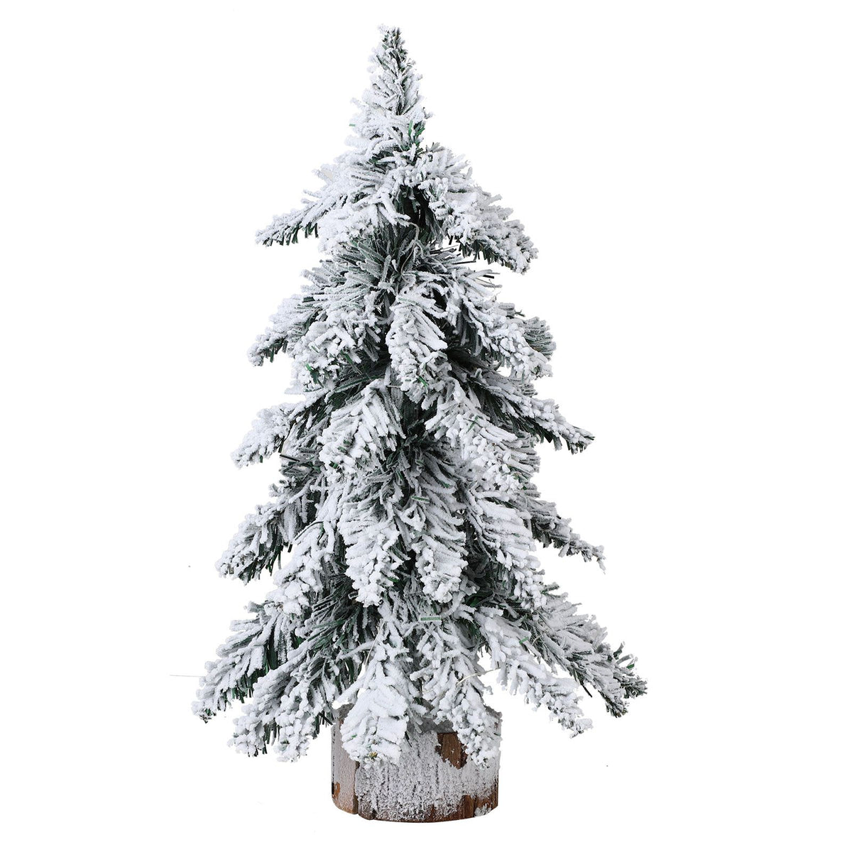 45cm Flocking Christmas Tree with Lights PVC Mini Christmas Tree Artificial Holiday Tree Christmas Desktop Decoration