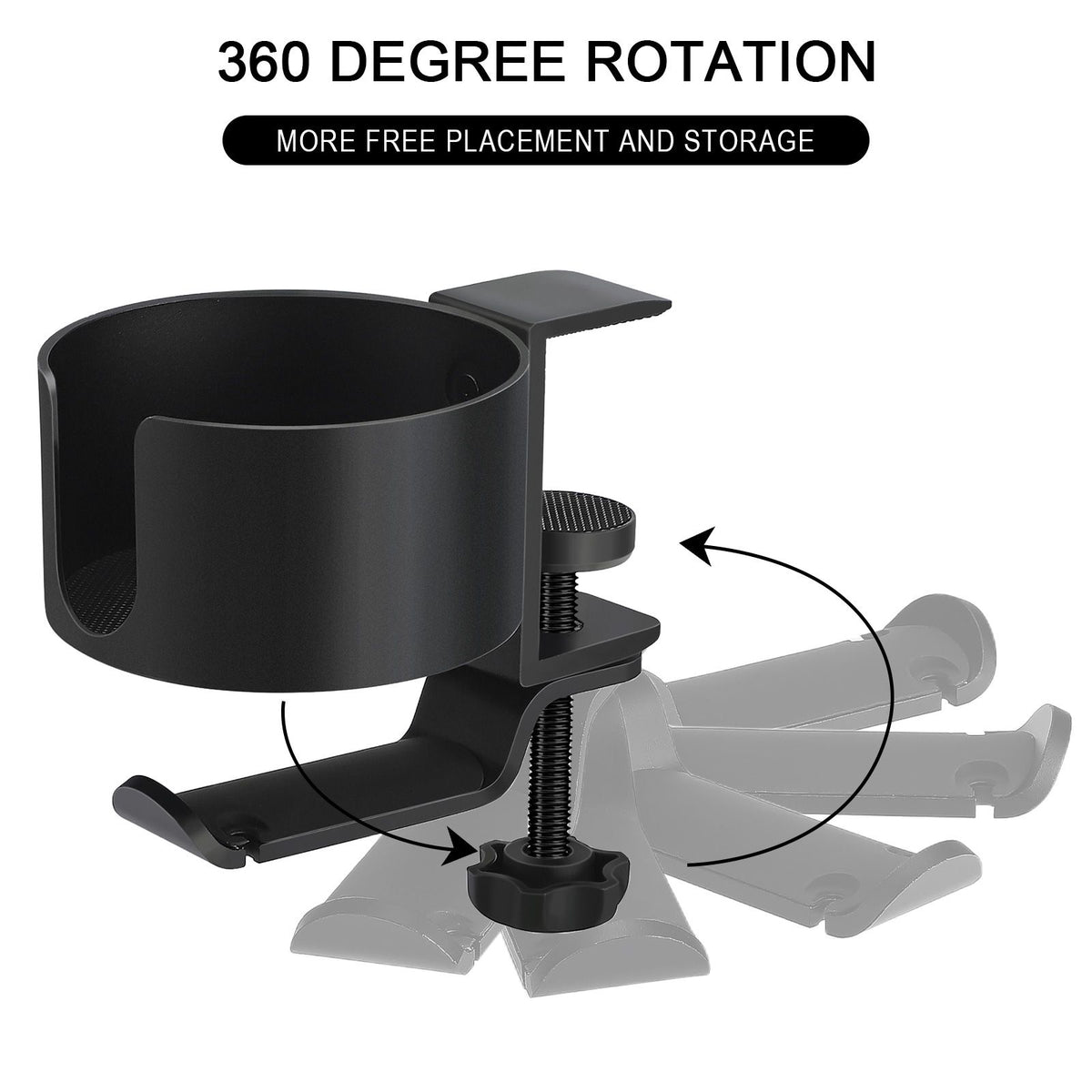 Desk Cup Holder with Headphone Hanger