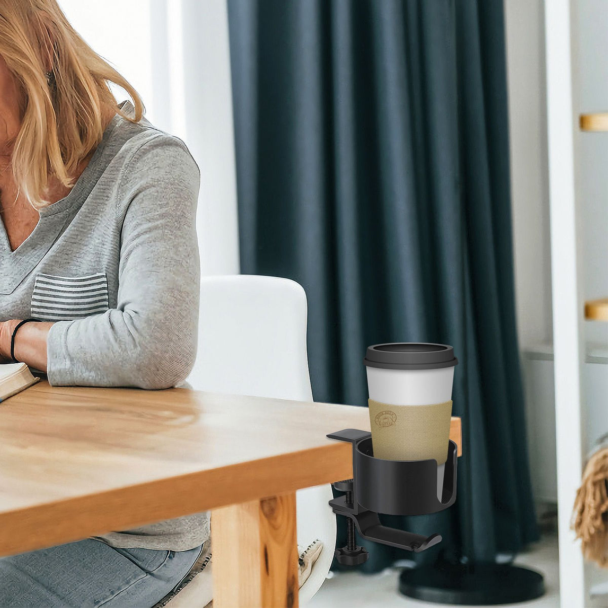 Desk Cup Holder with Headphone Hanger