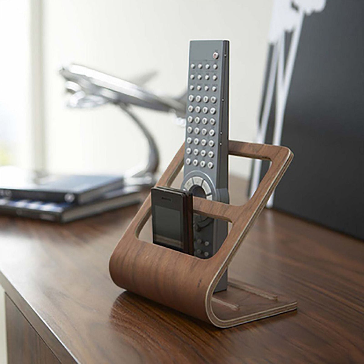 Table Storage Rack Simple Living Room Multi Functional Remote Control Rack Curved Wooden Support